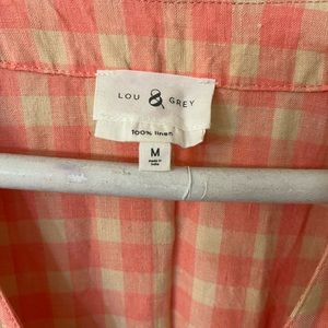 Lou & Grey Plaid Button Front Dress